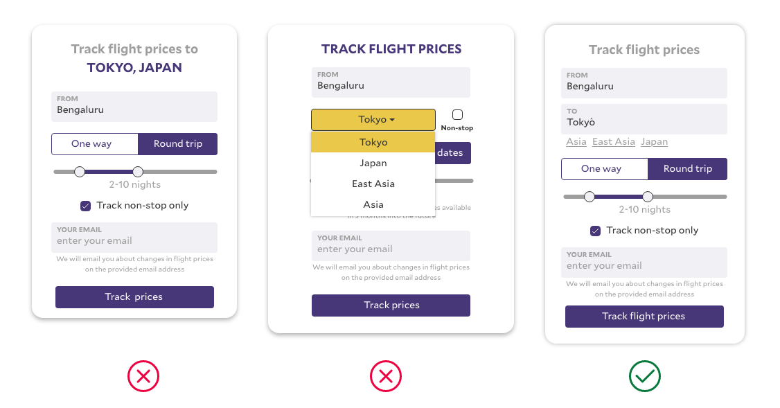 wireframe for initial popup state